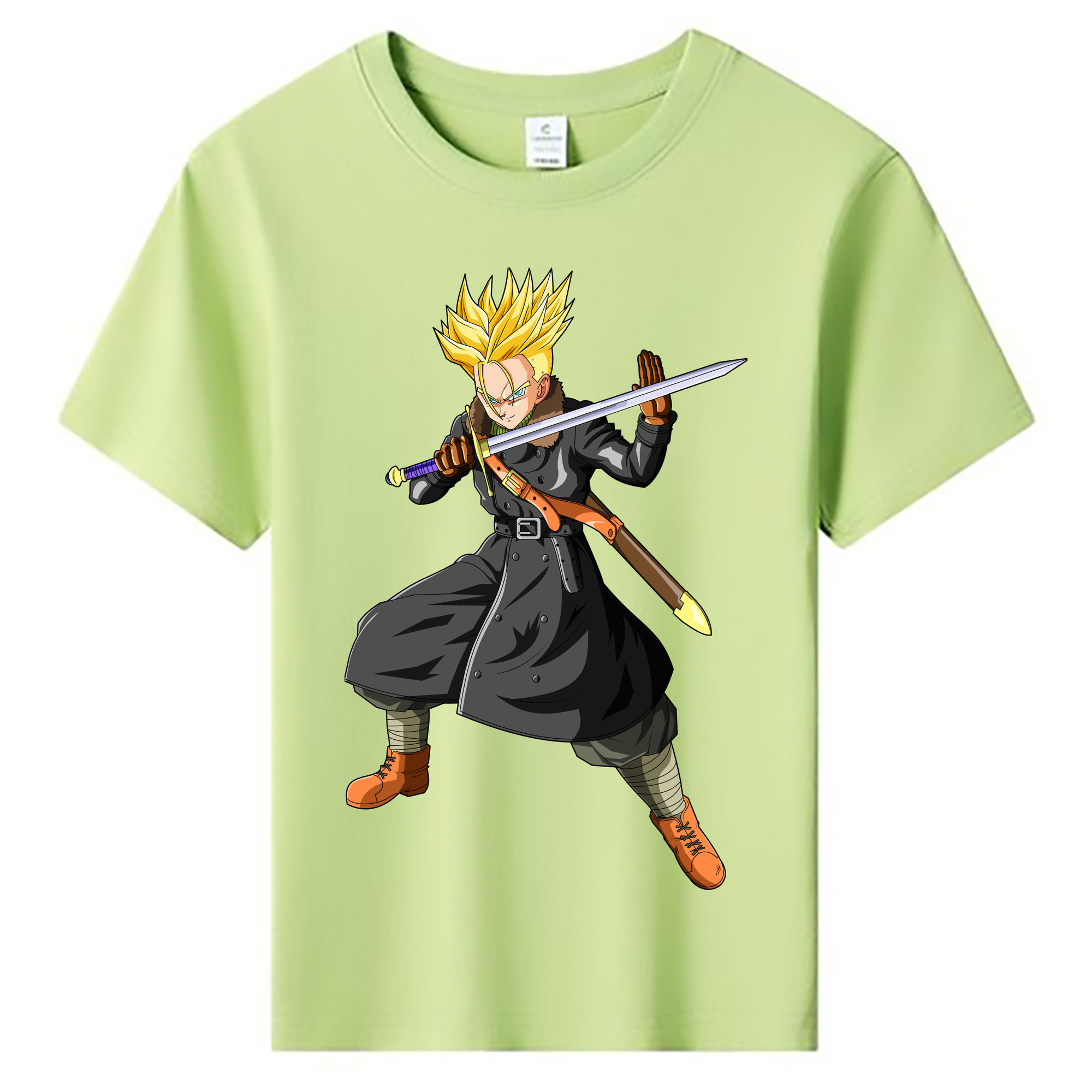 （画像用） ドラゴンボール トランクス（Torankusu）DRAGON BALL Trunks 綿100％キッズTシャツ（フロントプリント）